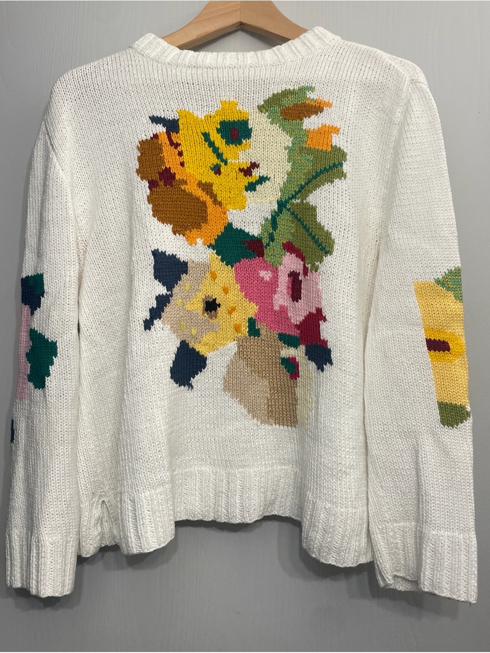 Smythe x Augden Cream & Multi Floral Sweater
